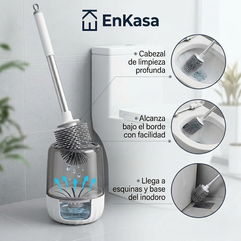 Cepillo de Silicona | Cuidá tu baño con diseño y eficiencia